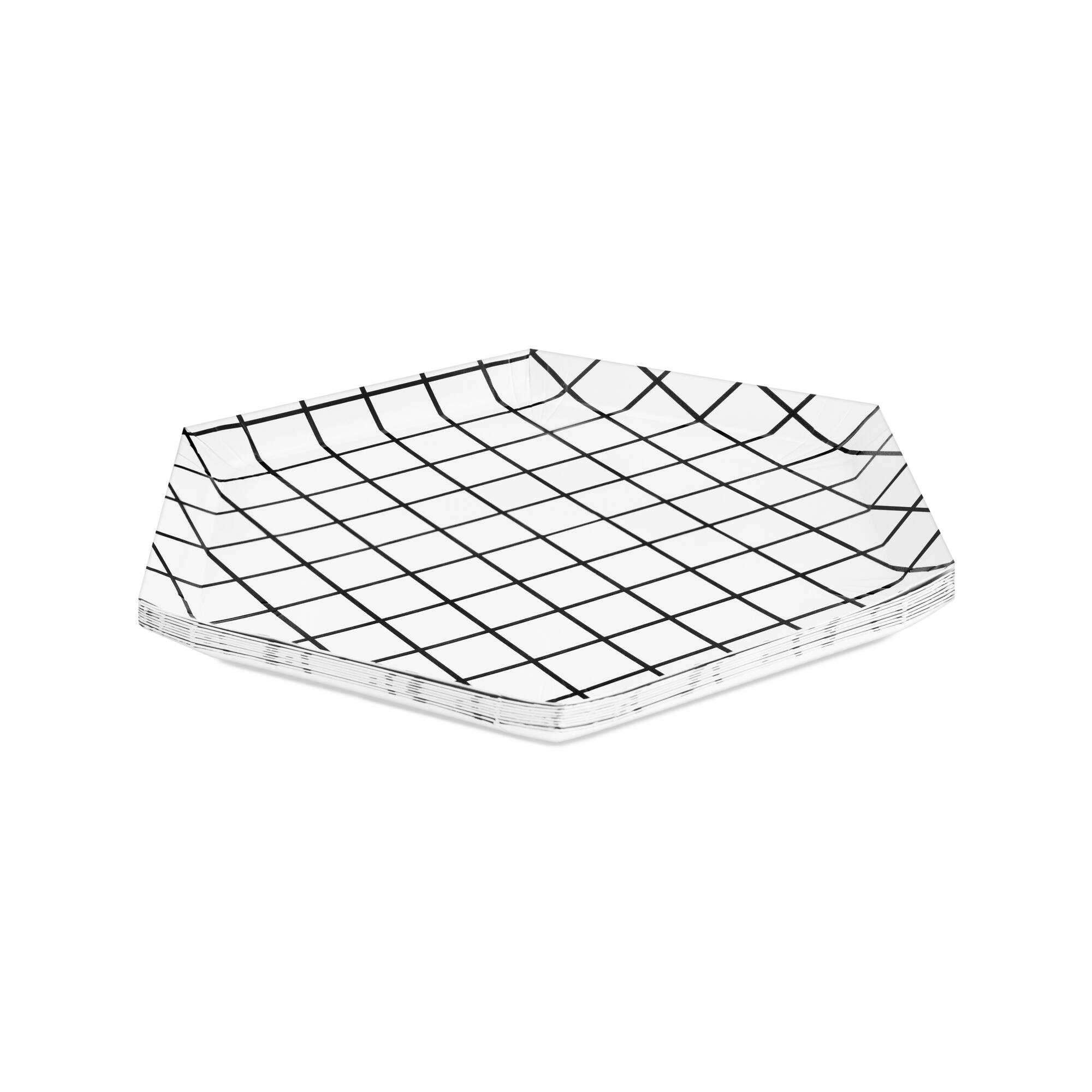 7.5" Grid Hexagon Paper Plates by Celebrate It